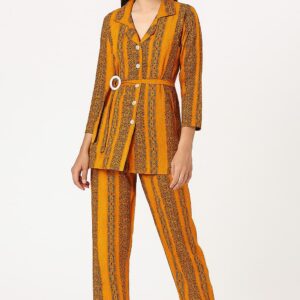 Retro Stripe Belted Co-ord Set